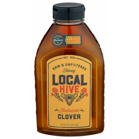 (Pack of 6) Local Hive Clover Raw Honey 24 oz