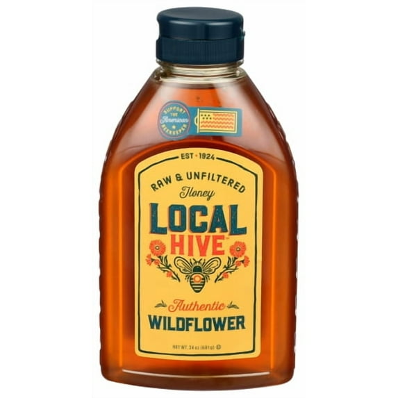 (Pack of 6) Local Hive Raw Wildflower Honey 24 oz