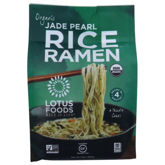 (Pack of 6) Lotus Foods Rice Ramen 4-Pack Jade Pearl Organic 10 Oz