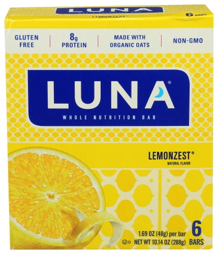 (Pack of 6) Luna Bar Lemon Zest 10.14 oz