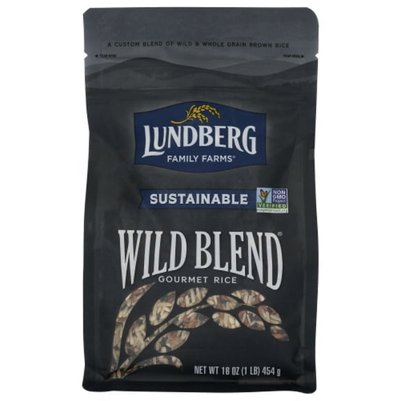 Pack of 6 Lundberg Brown Wild Rice Blend Gluten-Free 16 oz