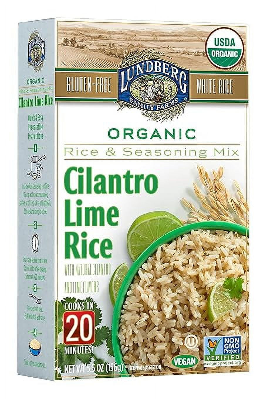 (Pack of 6), Lundberg Organic Cilantro Lime White Rice, 5.5 oz