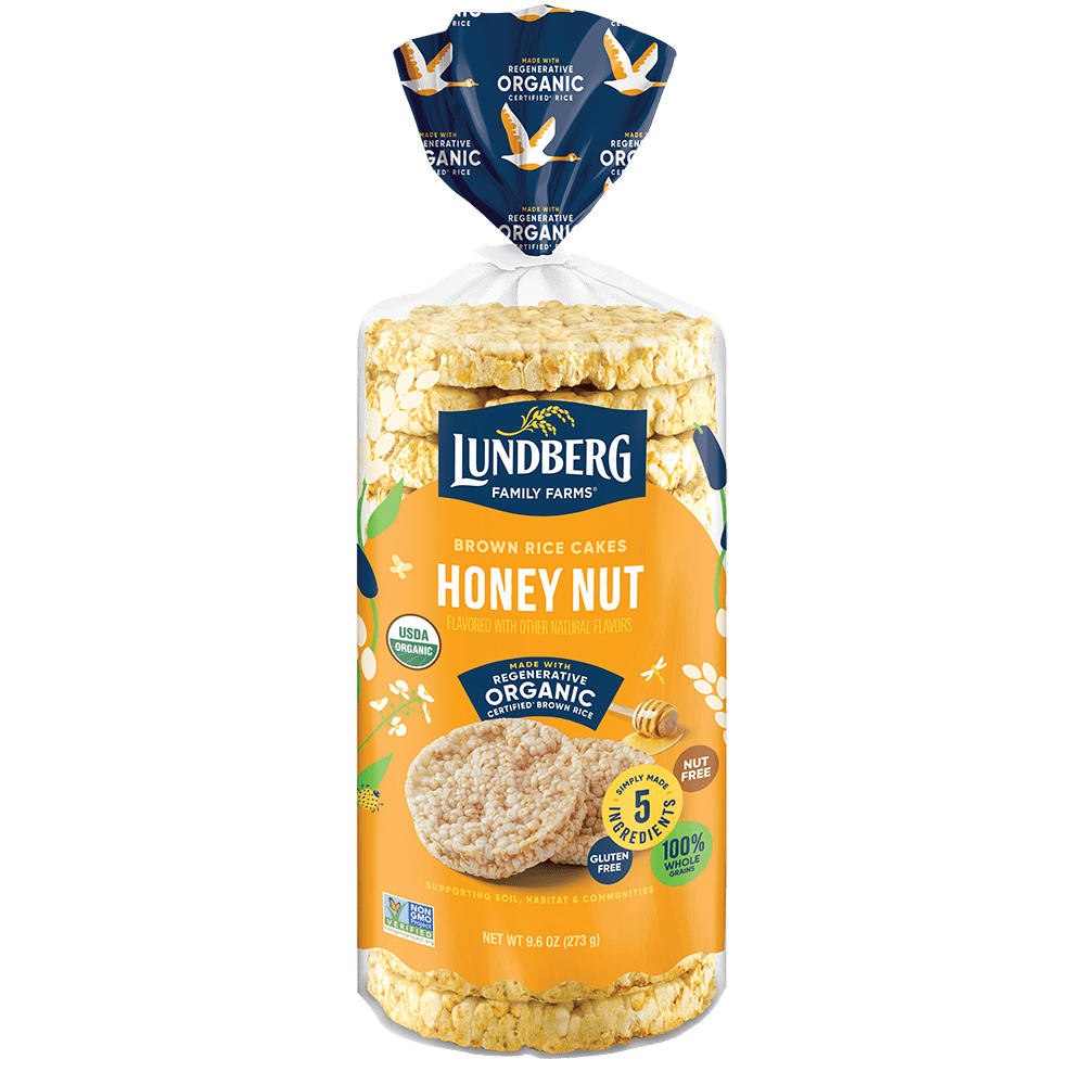 Pack of 6, Lundberg Organic Honey Nut Rice Cakes, 9.6 oz - Walmart.com