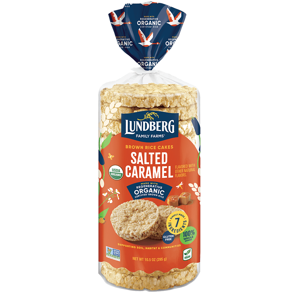 (Pack of 6) Lundberg Organic Salted Caramel Brown Rice Cakes, 10.5 oz
