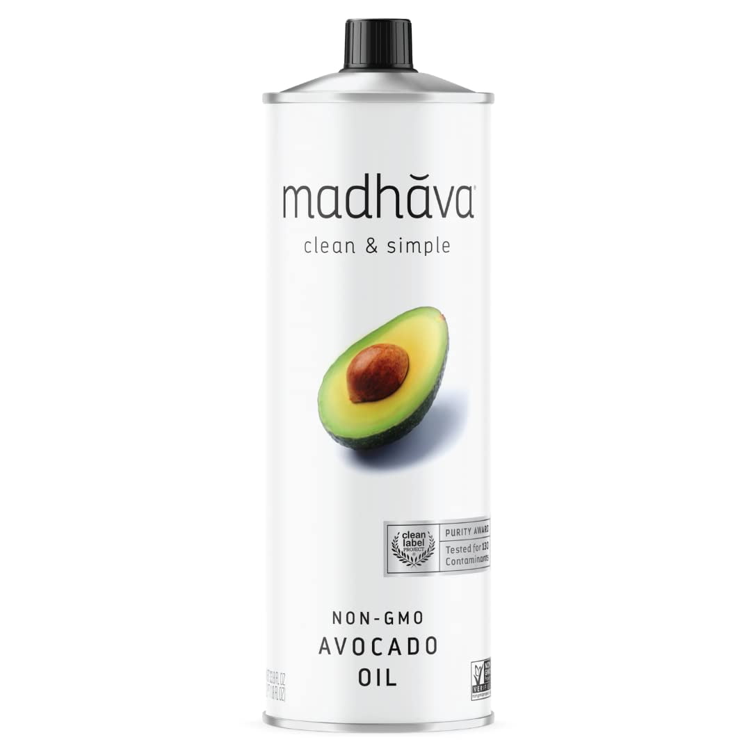 Pack of 6, Madhava Non-GMO Avocado Oil, 33.8 fl oz
