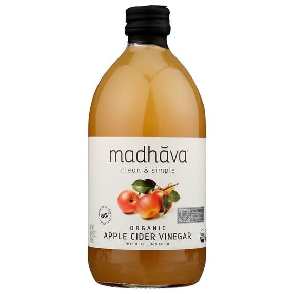 (Pack of 6) Madhava Organic Apple Cider Vinegar, 16.9 oz