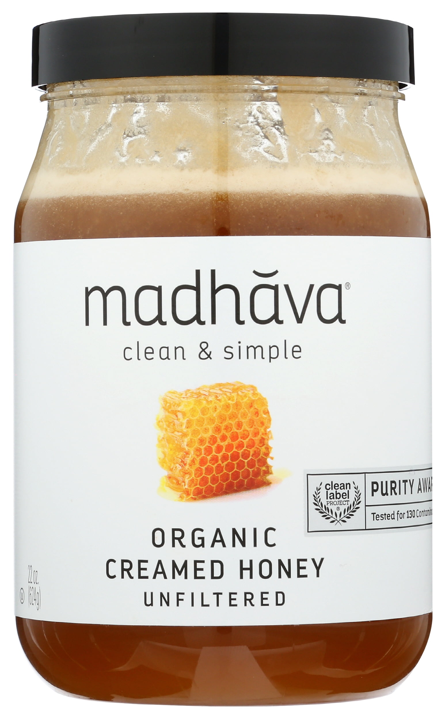 Pack of 6, Madhava Unfiltered Organic Creamed Honey, 22 oz - Walmart ...