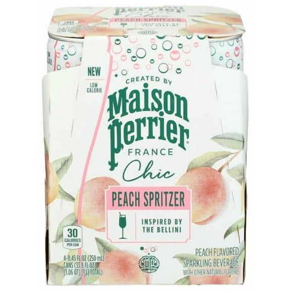 (Pack of 6) Maison Perrier NA Spritzer Chic Peach 4 pk 33.8 Fo
