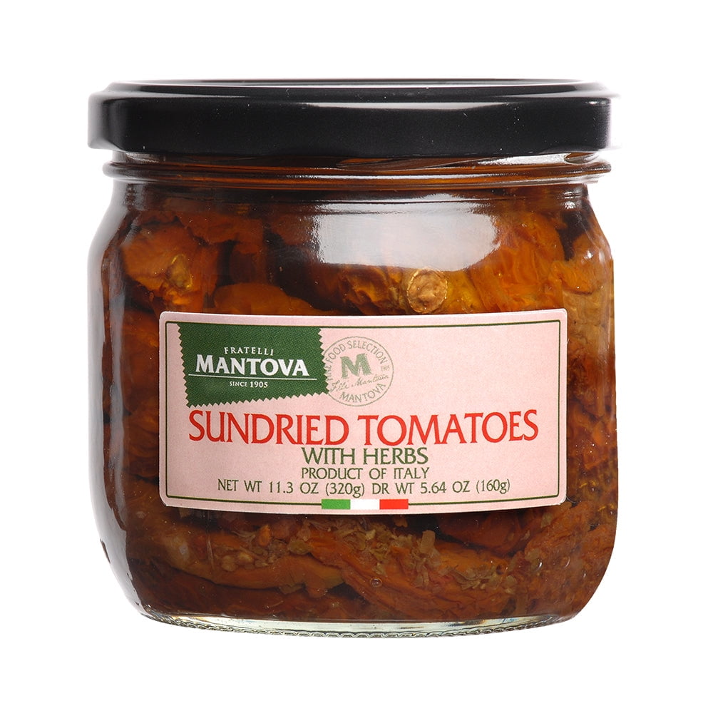 (Pack of 6), Mantova Sundried Tomatoes with Herbs, 11.3 oz