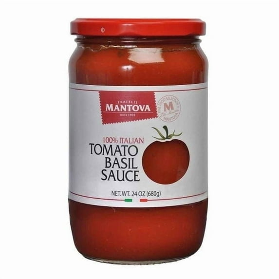 Mantova Tomato Basil Sauce, 24 oz (Pack of 2)