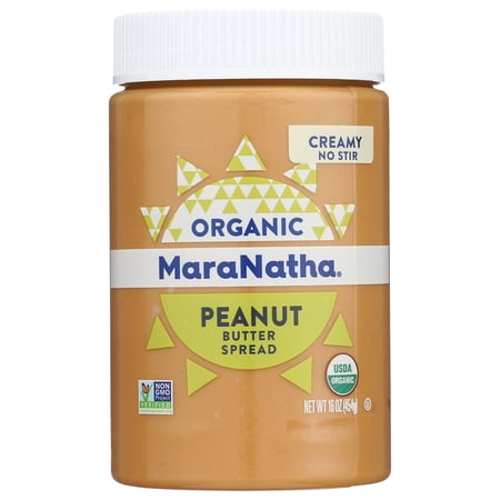 Pack of 6, Maranatha Organic No Stir Creamy Peanut Butter, 16 oz