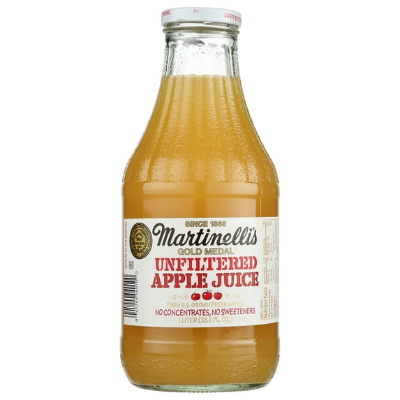 Pack of 6, Martinelli's Unfiltered Apple Juice, 33.8 fl oz
