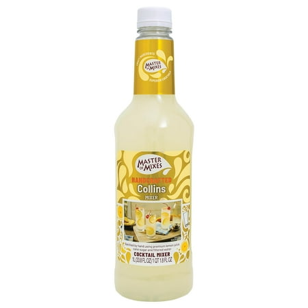 Pack of 6, Master Of Mixes Handcrafted Collins Cocktail Mixer, 33.8 fl oz