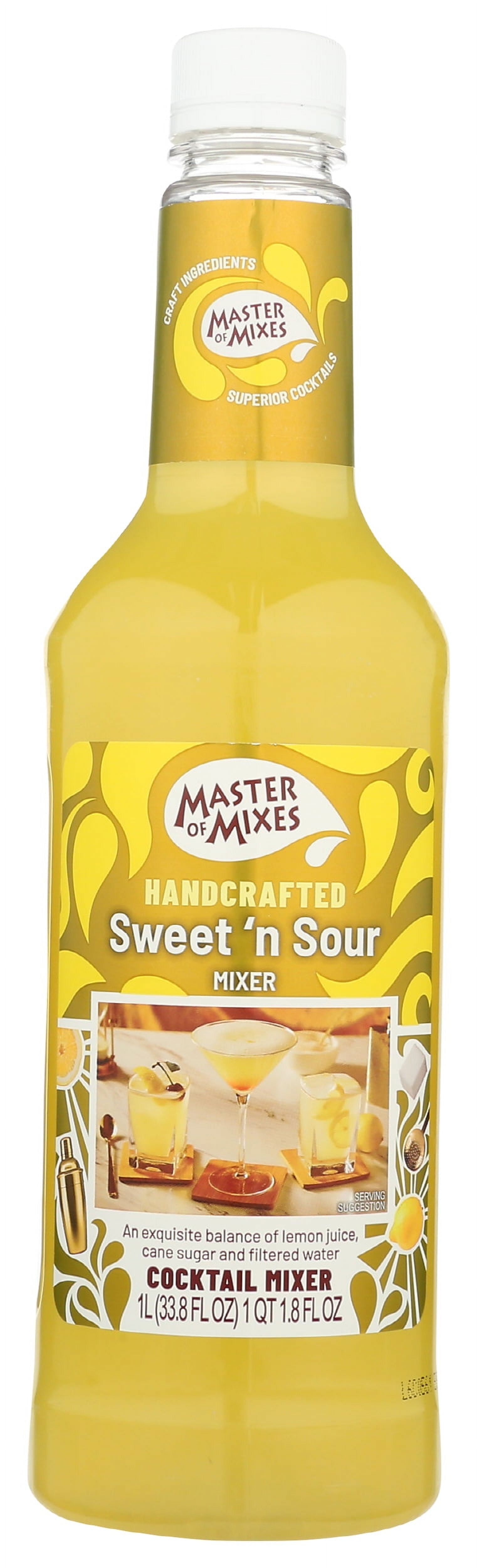 Pack of 6, Master Of Mixes Sweet 'n Sour Cocktail Mixer, 33.8 fl oz