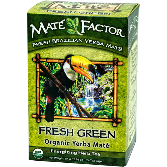 (Pack of 6) Mate Factor Fresh Green Organic Yerba Mate, 2.96oz