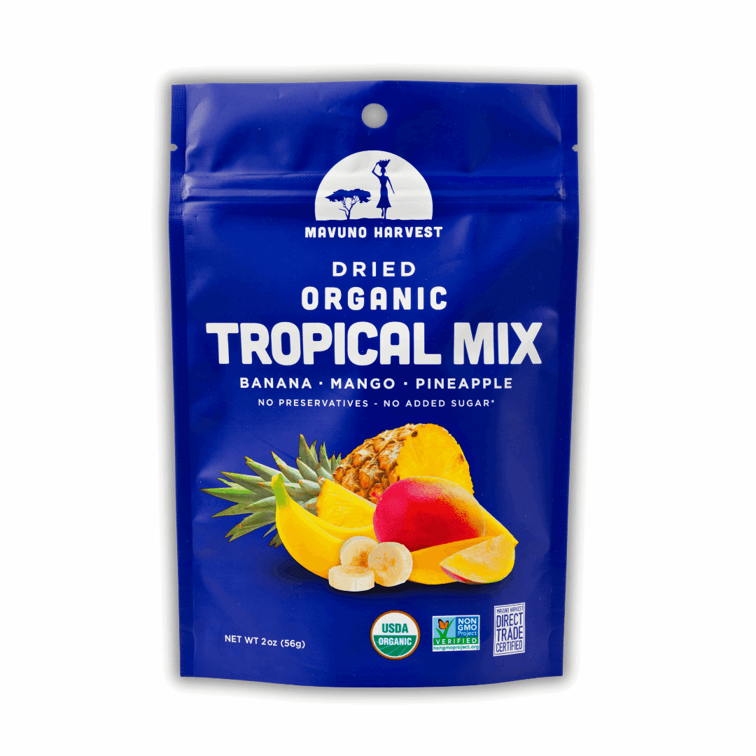 (Pack of 6), Mavuno Harvest Organic Dried Tropical Mix, 2 oz