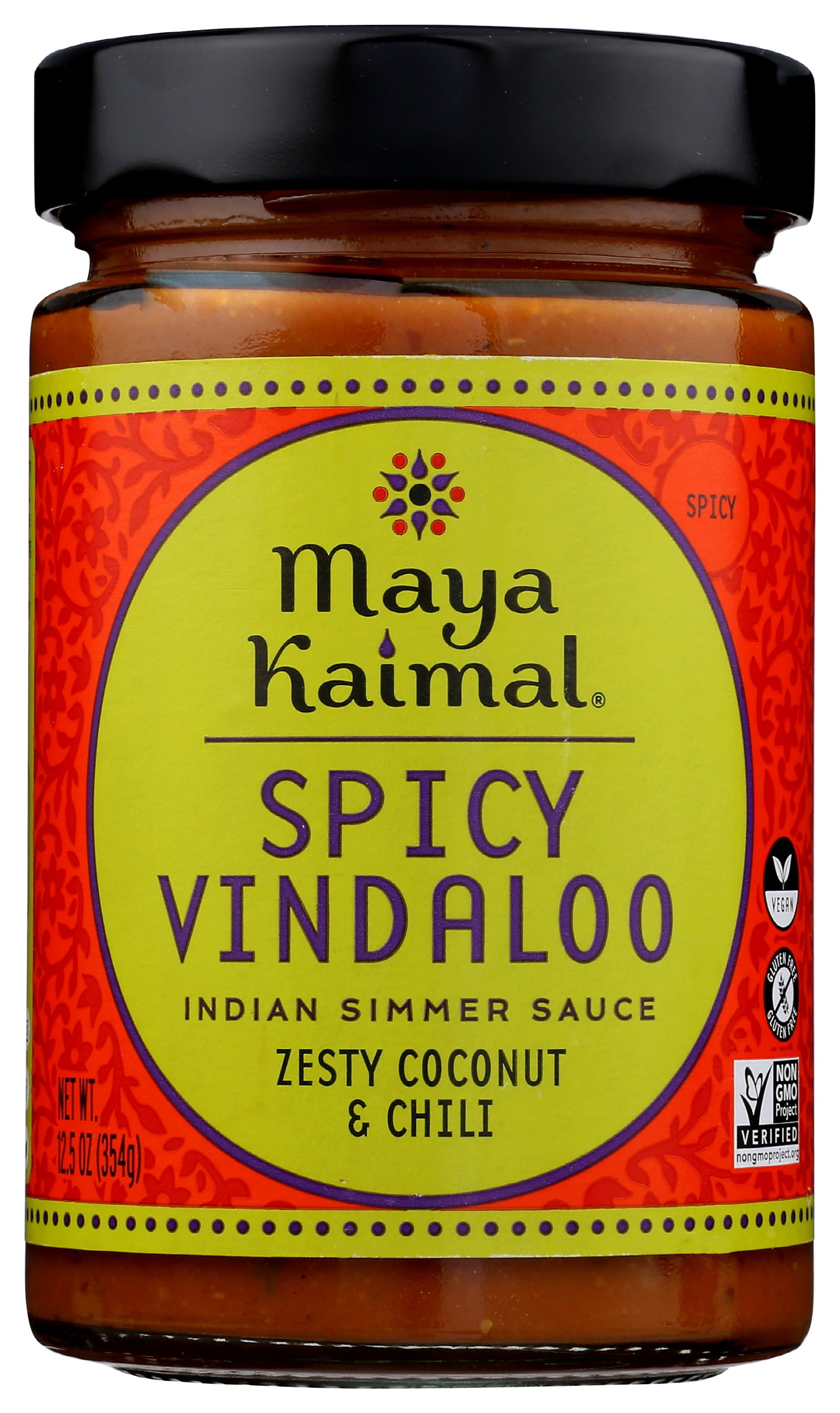 Pack of 6, Maya Kaimal Spicy Vindaloo Indian Simmer Sauce, 12.5 oz