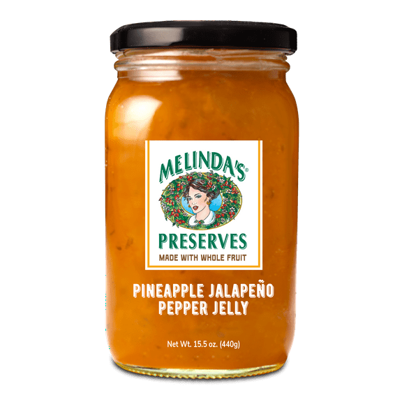 (Pack of 6), Melindas Preserves Pineapple Jalapeo, 15.5 oz
