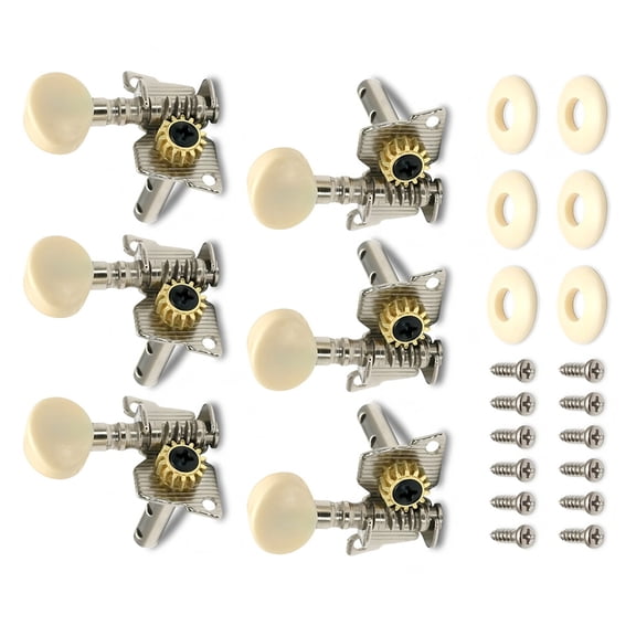 Pack of 6 Metal Guitar Headstock Tuners Guitar String Knobs Alloy Texture