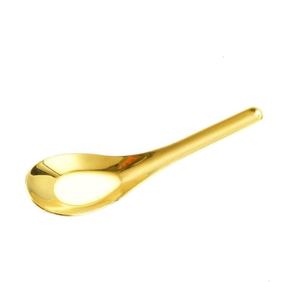 Pack of 6 Metal Soup Spoons Elegant Spoons Fruit Spoon Dessert Spoon for Eating