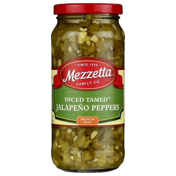(Pack of 6) Mezzetta Diced Tamed Jalapeo Peppers, 16 fl oz