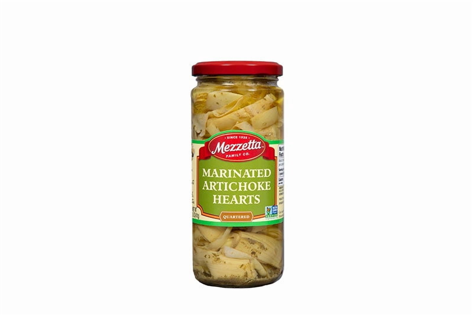Pack of 6, Mezzetta Marinated Artichoke Hearts Quartered, 14.5 oz