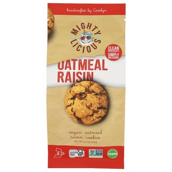 Pack of 6 Mightylicious Oatmeal Raisin Cookies 6.5 oz