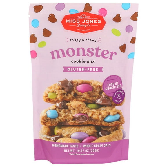(Pack of 6) Miss Jones Baking Co Cookie Monster Mix 10.57 Oz
