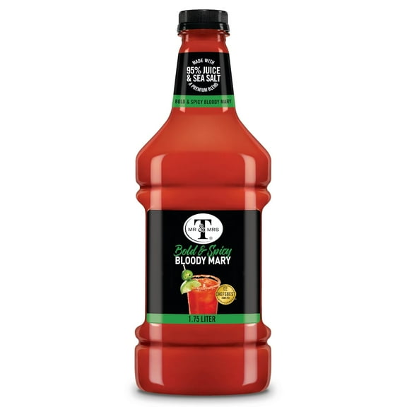 Pack of 6, Mr & Mrs T Bold & Spicy Bloody Mary Mix, 1.75 Liter