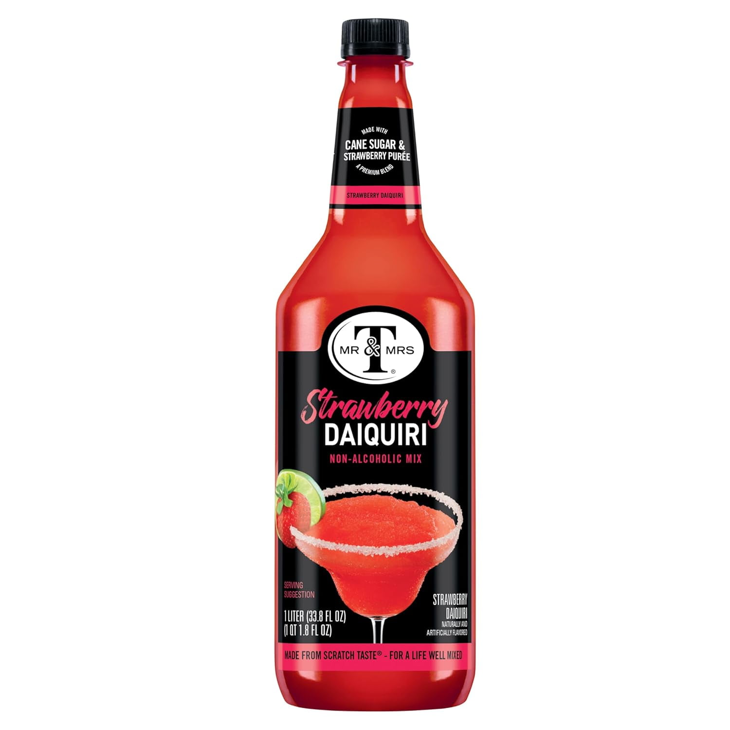 Pack of 6, Mr & Mrs T Strawberry Daiquiri Mix, 33.8 fl oz