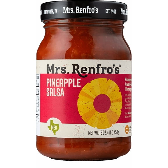 Pack of 6,  Mrs. Renfro’s Pineapple Salsa, 16 oz