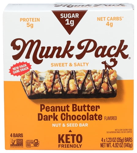 Pack of 6 Munk Pack Bar Nut Butter Dark Chocolate 4 Pack 4.92 oz