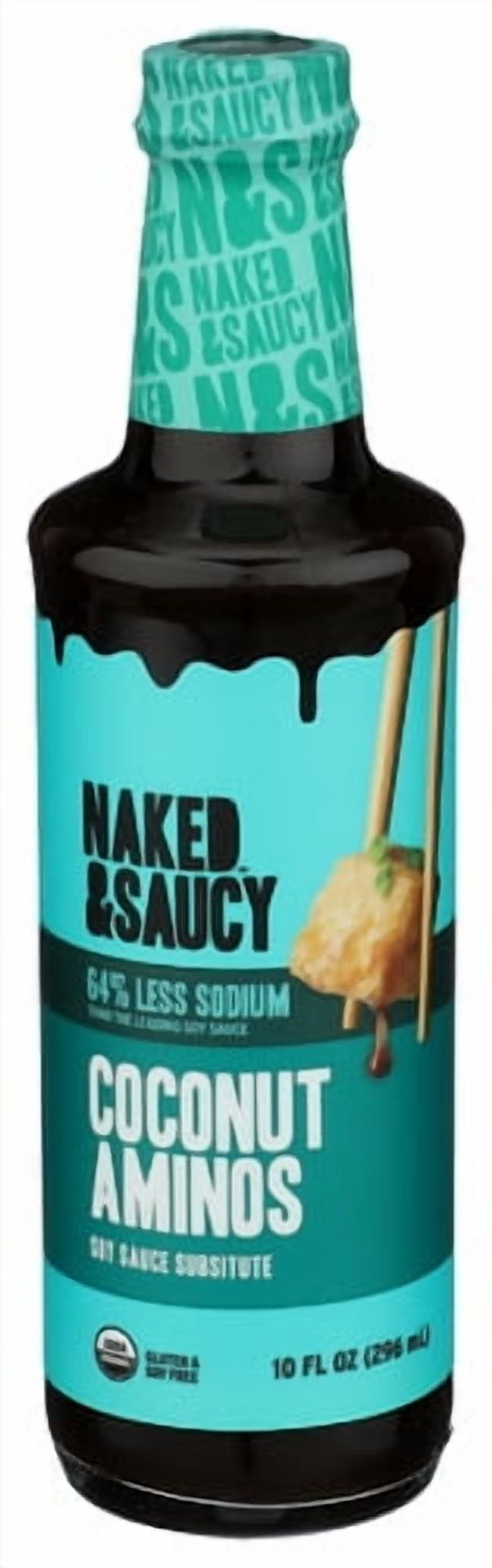 (Pack of 6) Naked and Saucy Coconut Aminos Less Sodium 10 fl oz