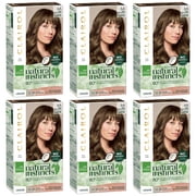 Pack of 6 Natural Instincts Clairol Non-Permanent Hair Color - 6A Light Cool Brown - 1 Kit