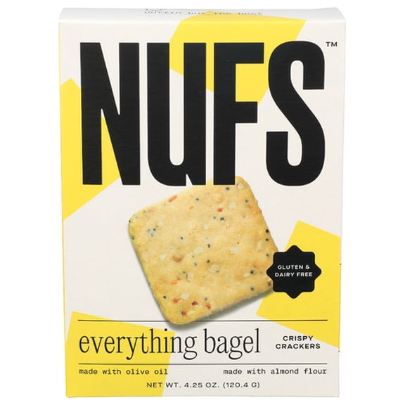 (Pack of 6) Nufs Superfoods USA Limited Edition Everything Bag Cracker 4.25 Oz
