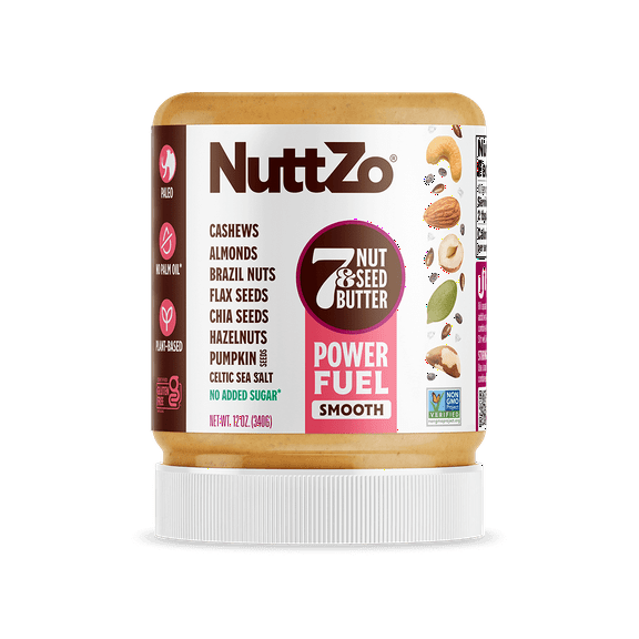 Pack of 6, Nuttzo Natural Paleo Power Fuel Smooth, 12 oz