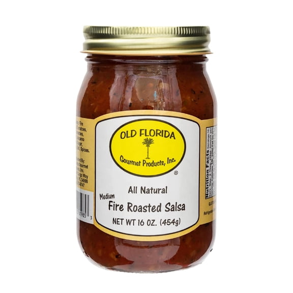 Pack of 6, Old Florida Gourmet Fire Roasted Salsa, 15 oz