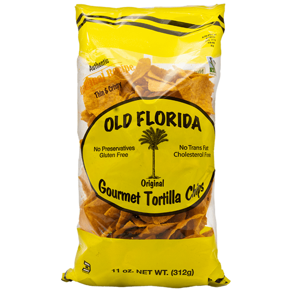 Pack of 6, Old Florida Gourmet Original Tortilla Chips 11 oz
