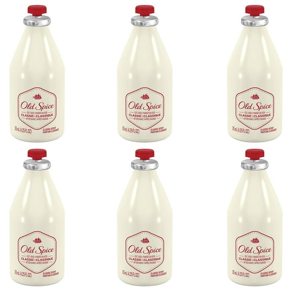 Pack of (6) Old Spice After Shave Lotion, Classic - 4.25 Oz