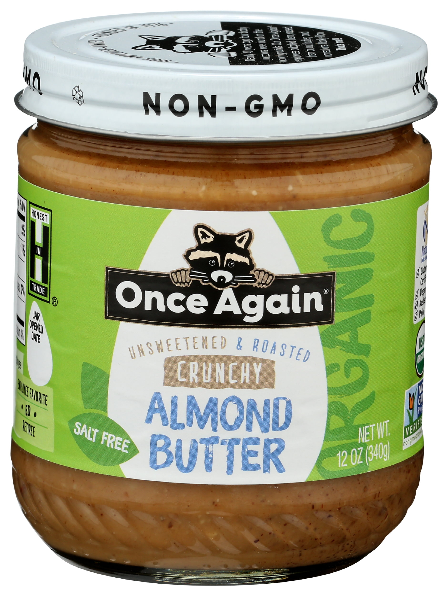 (Pack of 6), Once Again Organic Crunchy Almond Butter, 12 oz