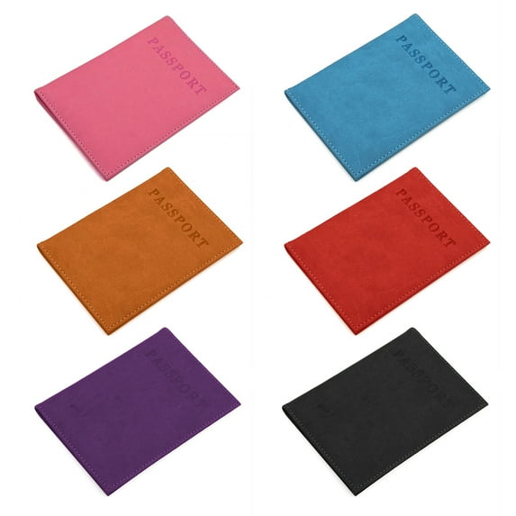 (Pack of 6)Opromo PU Leather Passport Holder Passport Case Cover Holder for Travel-Assorted