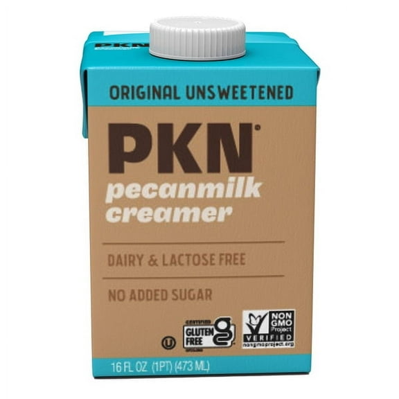 (Pack of 6) PKN Original Unsweetened Pecan Milk Creamer, 16 fl oz