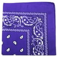 thumbnail image 1 of Pack of 6 Paisley Cotton Bandanas Novelty Headwraps - 22 inches (Purple), 1 of 2