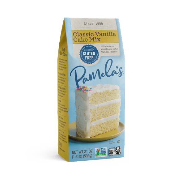 Pack of 6, Pamelas Vanilla Cake Mix, 21 oz
