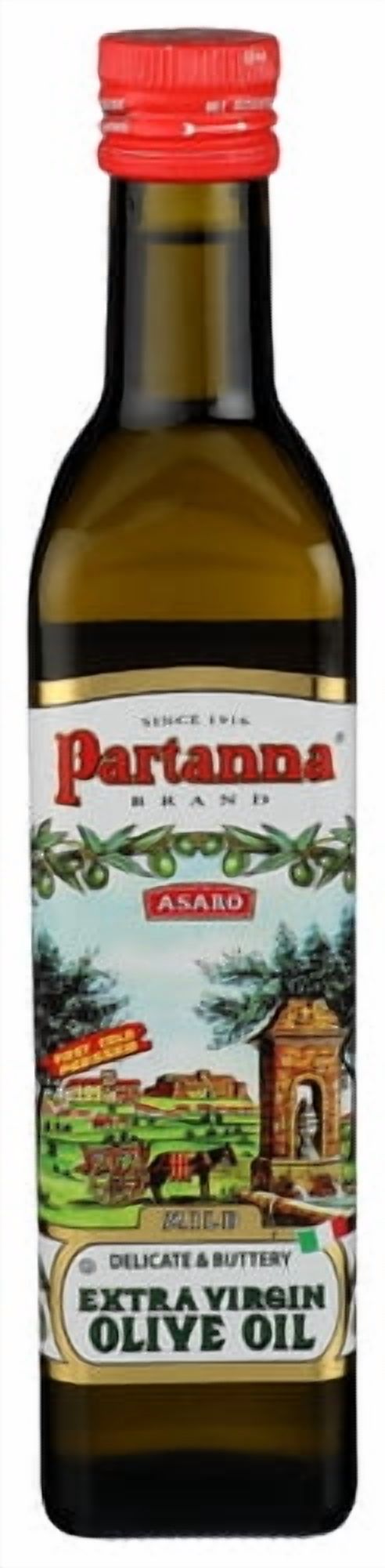 (Pack of 6) Partanna Olive Oil Extra Virgin Mild 500 ml