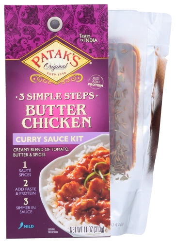 (Pack of 6) Patak's Butter Chicken 3-Step Cooking Sauce 11 Oz