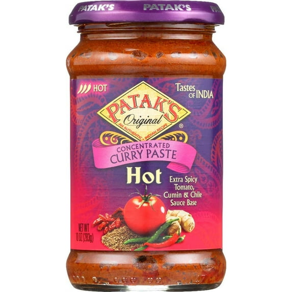 (Pack of 6) Patak's Hot Concentrated Curry Paste, 10 oz