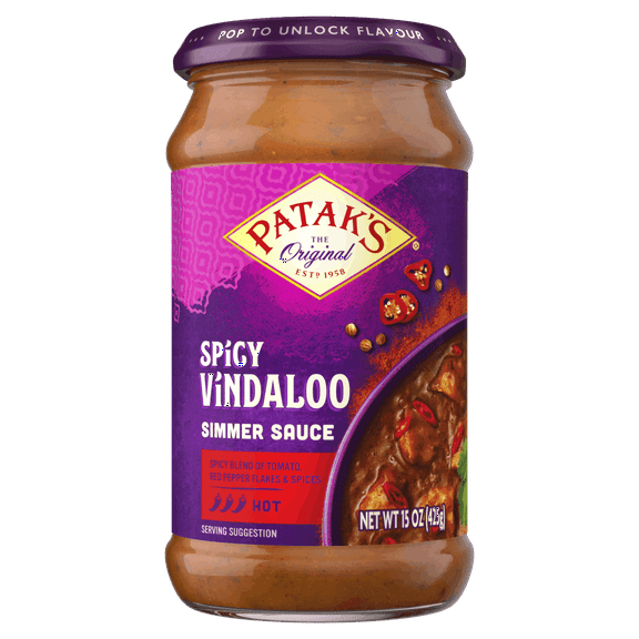 (Pack of 6) Patak's Spicy Vindaloo Sauce, 15 oz