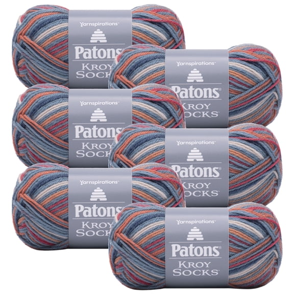 (Pack of 6) Patons Kroy Socks Yarn-Seventies Stripes