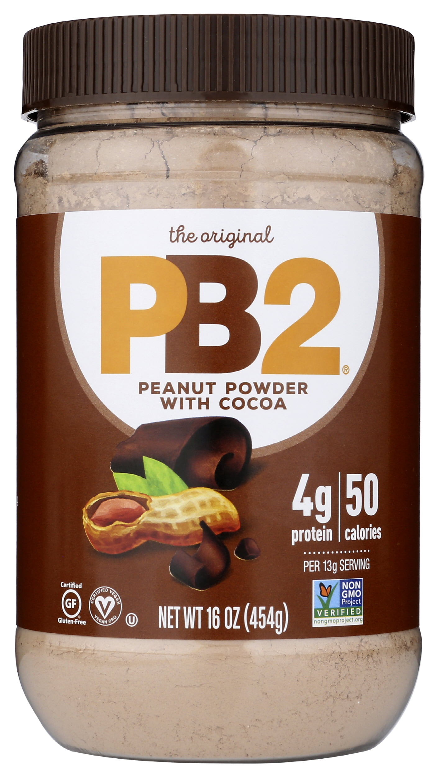 Pack of 6, Pb2 Peanut Butter with Cocoa, 16 oz